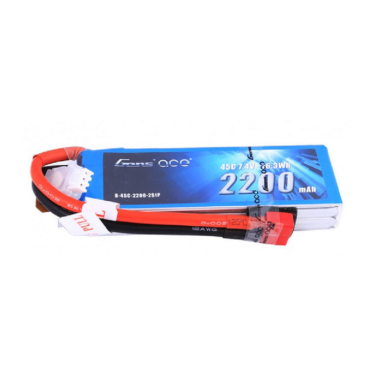 Gens Ace 2200mAh 7.4V 45C 2S1P Lipo Battery Pack With Deans Plug Gens Ace 2200mAh 7.4V 45C 2S1P Lipo Battery Pack With Deans Plug